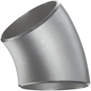 Edelstahl nahtlos säurebeständig Rohrbogen 45° 1,5D (Typ 3) DN100 Ø 114,3 mm x 4,5 mm aus V2A Edelstahl 1.4541 / 321