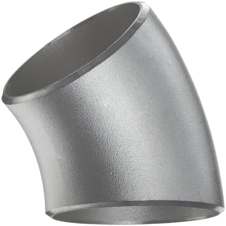 Edelstahl nahtlos säurebeständig Rohrbogen 45° 1,5D (Typ 3) DN100 Ø 114,3 mm x 4,5 mm aus V2A Edelstahl 1.4541 / 321